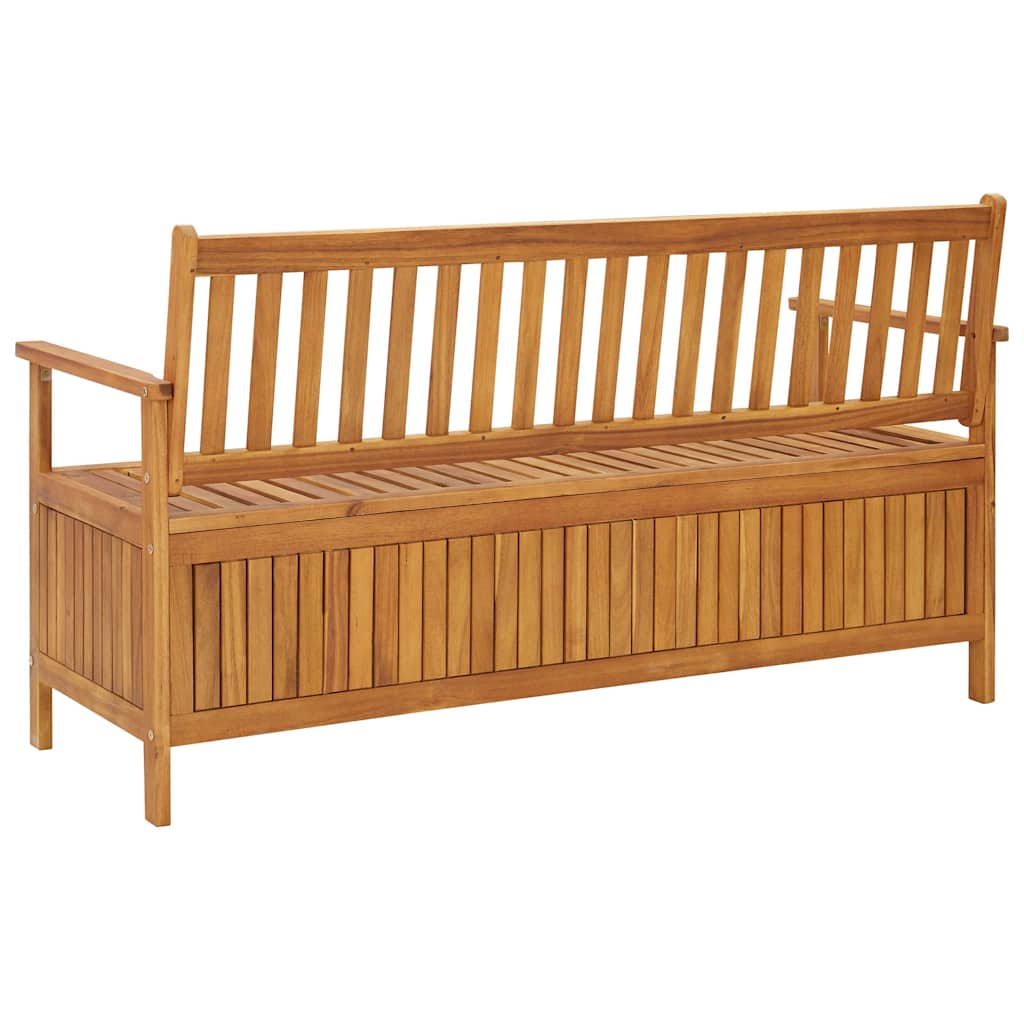 Tömör akácfa kerti tárolópad 148 cm