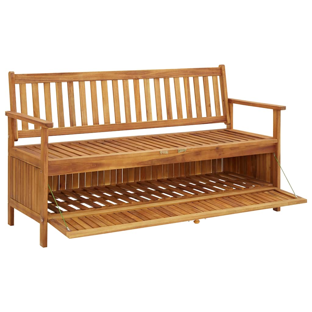 Tömör akácfa kerti tárolópad 148 cm