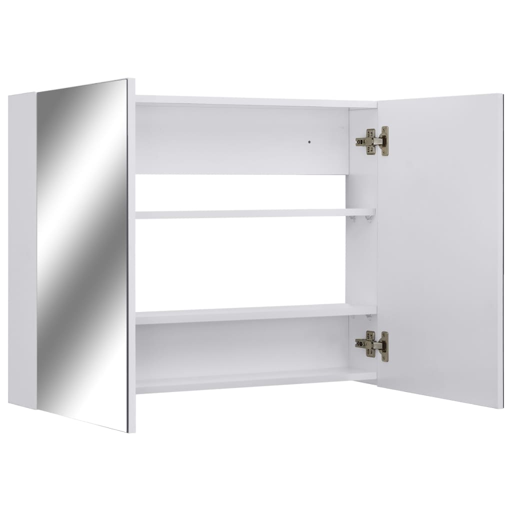 325186 bathroom mirror cabinet white 80x15x60 cm mdf