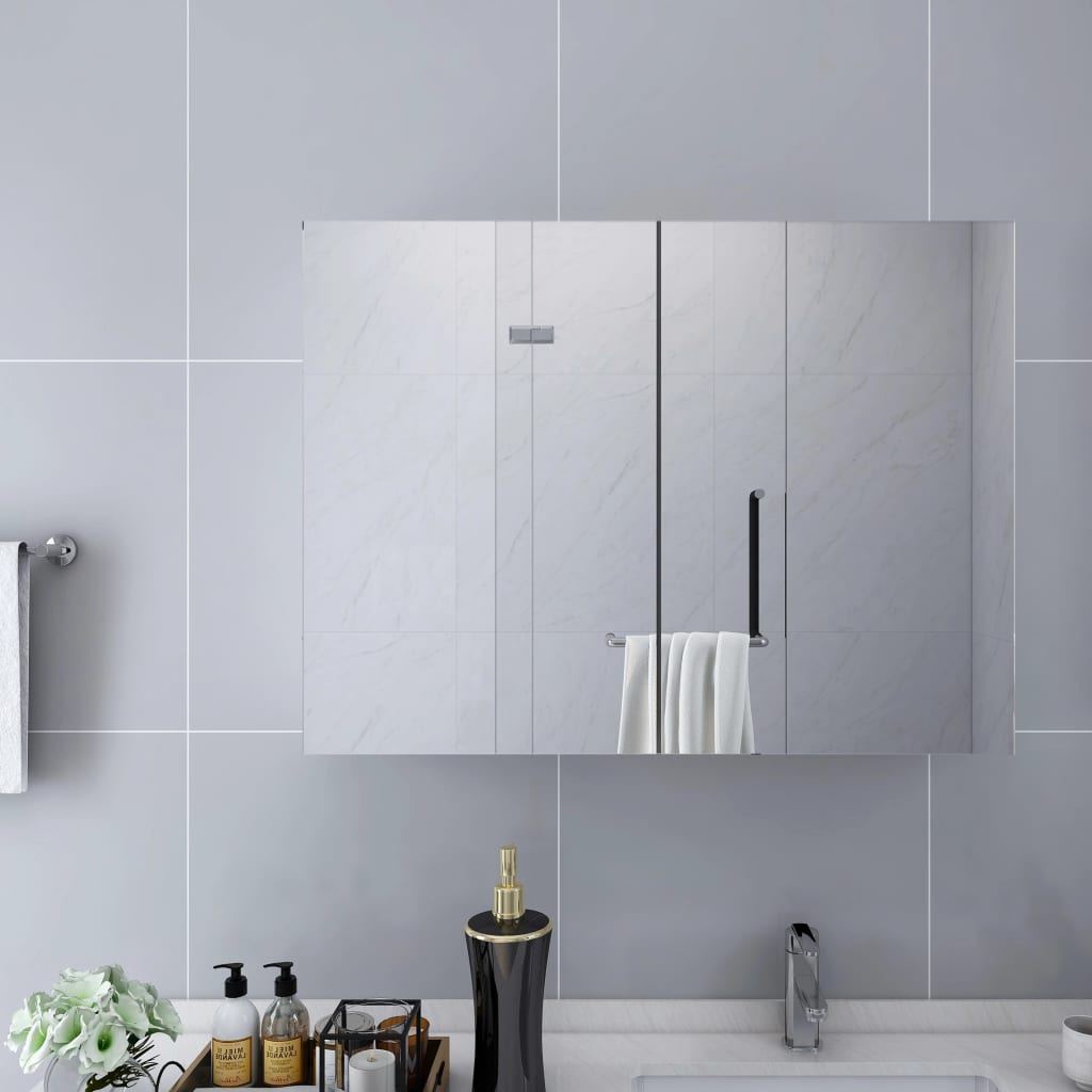 325186 bathroom mirror cabinet white 80x15x60 cm mdf