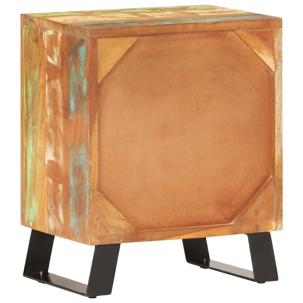 Tömör újrahasznosított fa éjjeliszekrény 40 x 30 x 50 cm Tömör újrahasznosított fa éjjeliszekrény 40 x 30 x 50 cm