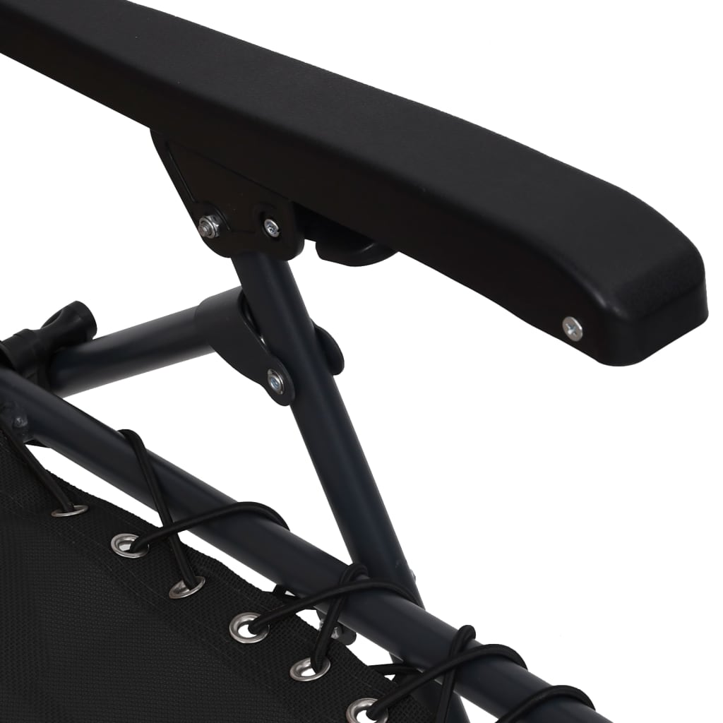 Fekete összecsukható textilén nyugágy