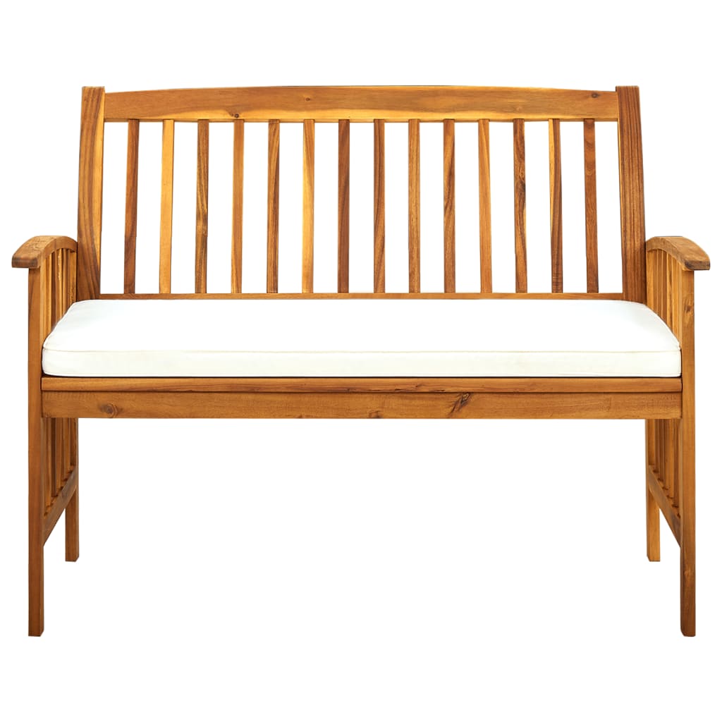 Tömör akácfa kerti pad párnával 119 cm Tömör akácfa kerti pad párnával 119 cm