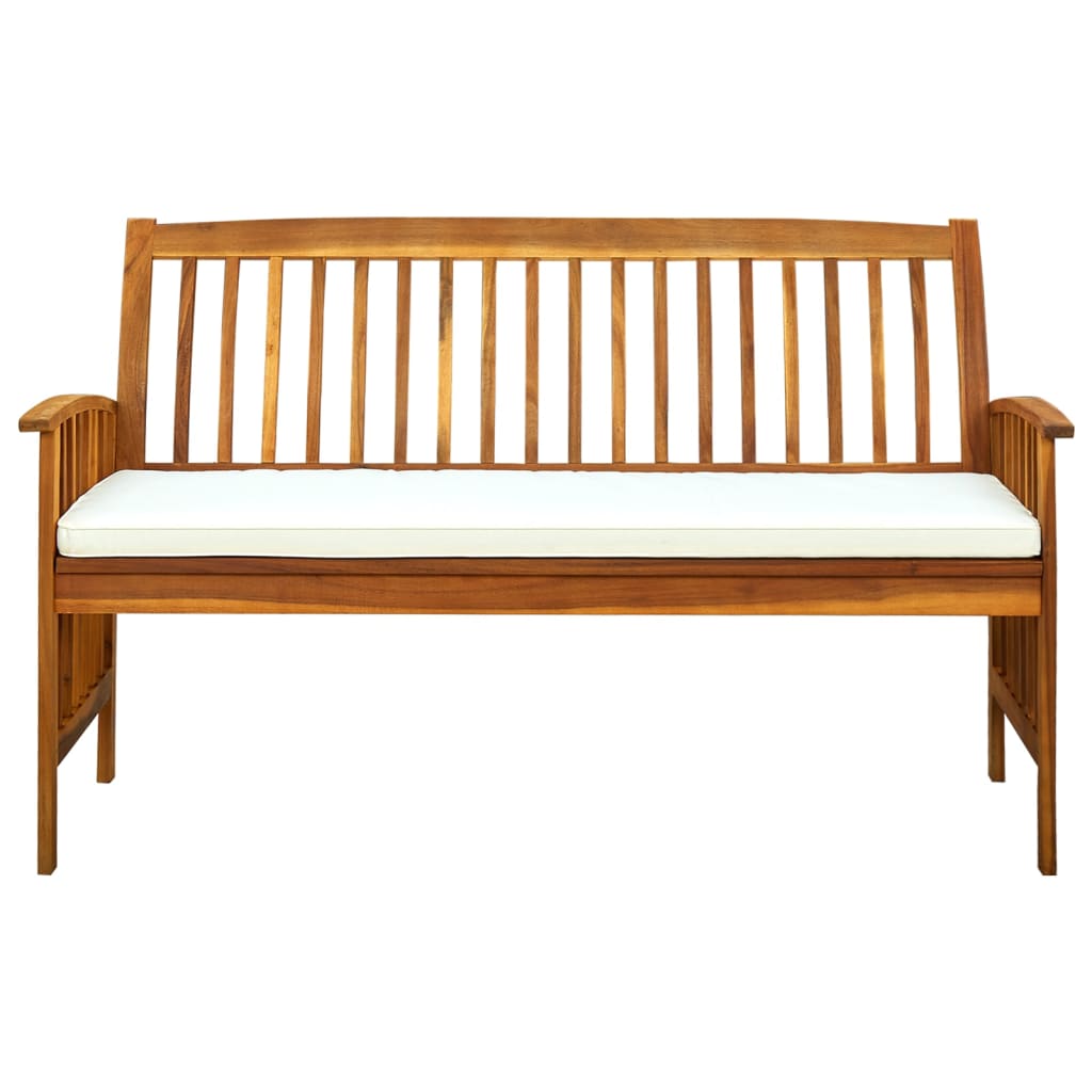 Tömör akácfa kerti pad párnával 147 cm Tömör akácfa kerti pad párnával 147 cm