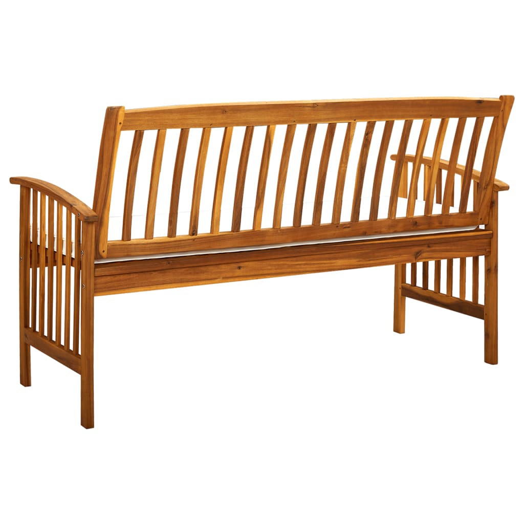 Tömör akácfa kerti pad párnával 147 cm Tömör akácfa kerti pad párnával 147 cm