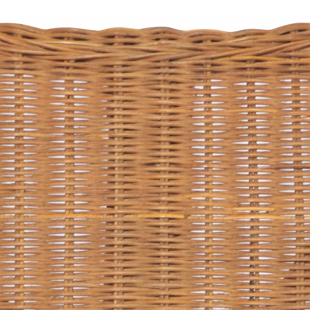 Világosbarna kétszemélyes természetes rattan-vászon kanapészett Világosbarna kétszemélyes természetes rattan-vászon kanapészett