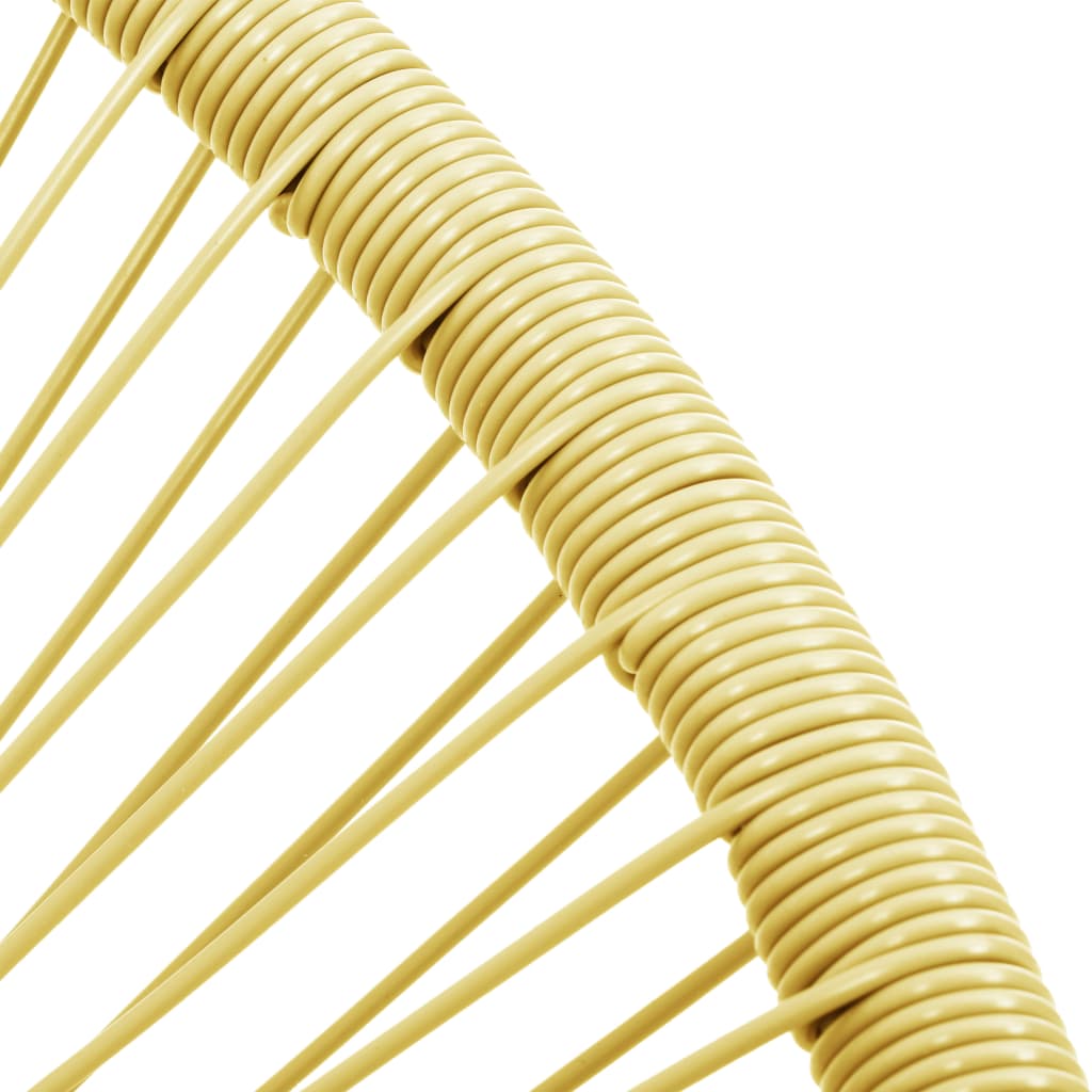 Bézs polyrattan kerti acapulco szék