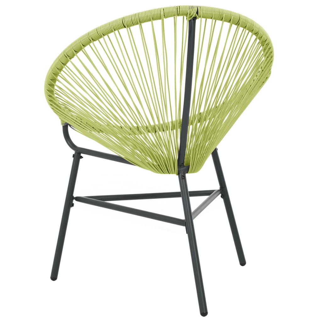Zöld polyrattan kerti acapulco szék
