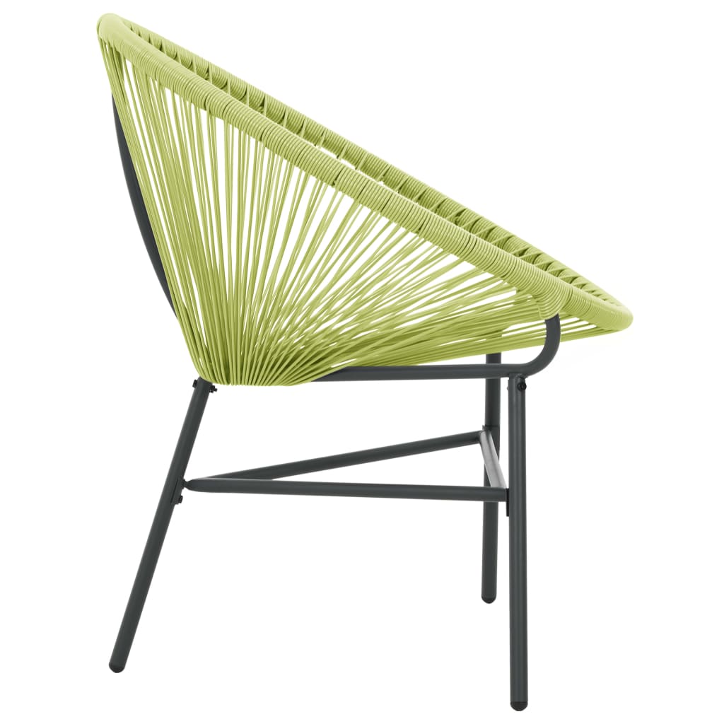 Zöld polyrattan kerti acapulco szék