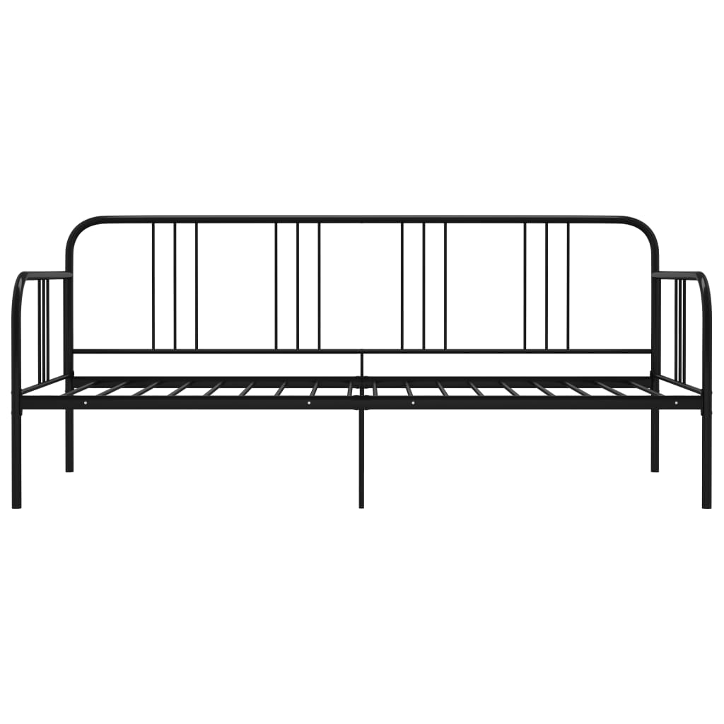 Fekete fém kanapéágy-keret 90 x 200 cm