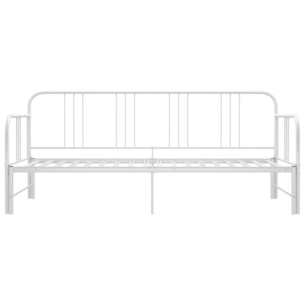 Fehér fém kihúzható kanapéágy-keret 90 x 200 cm