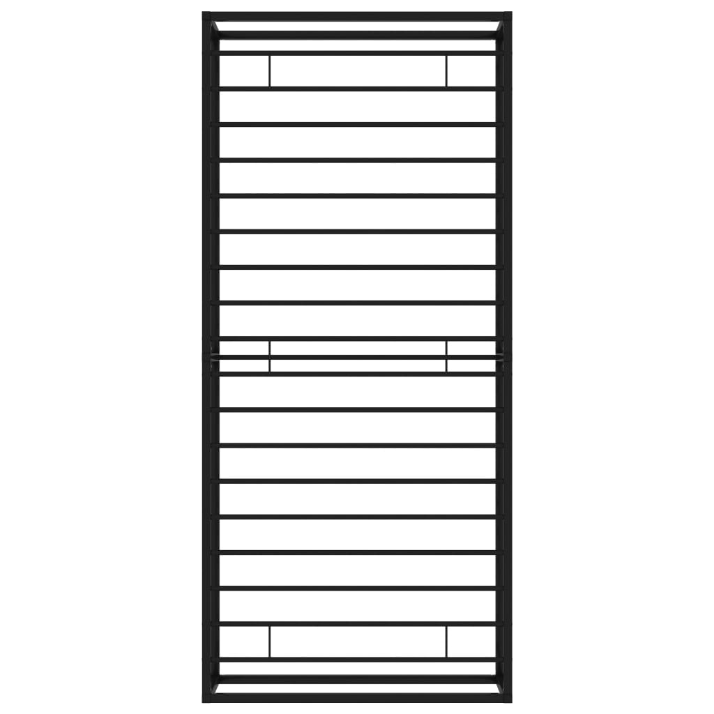 Fekete fém ágykeret 90 x 200 cm