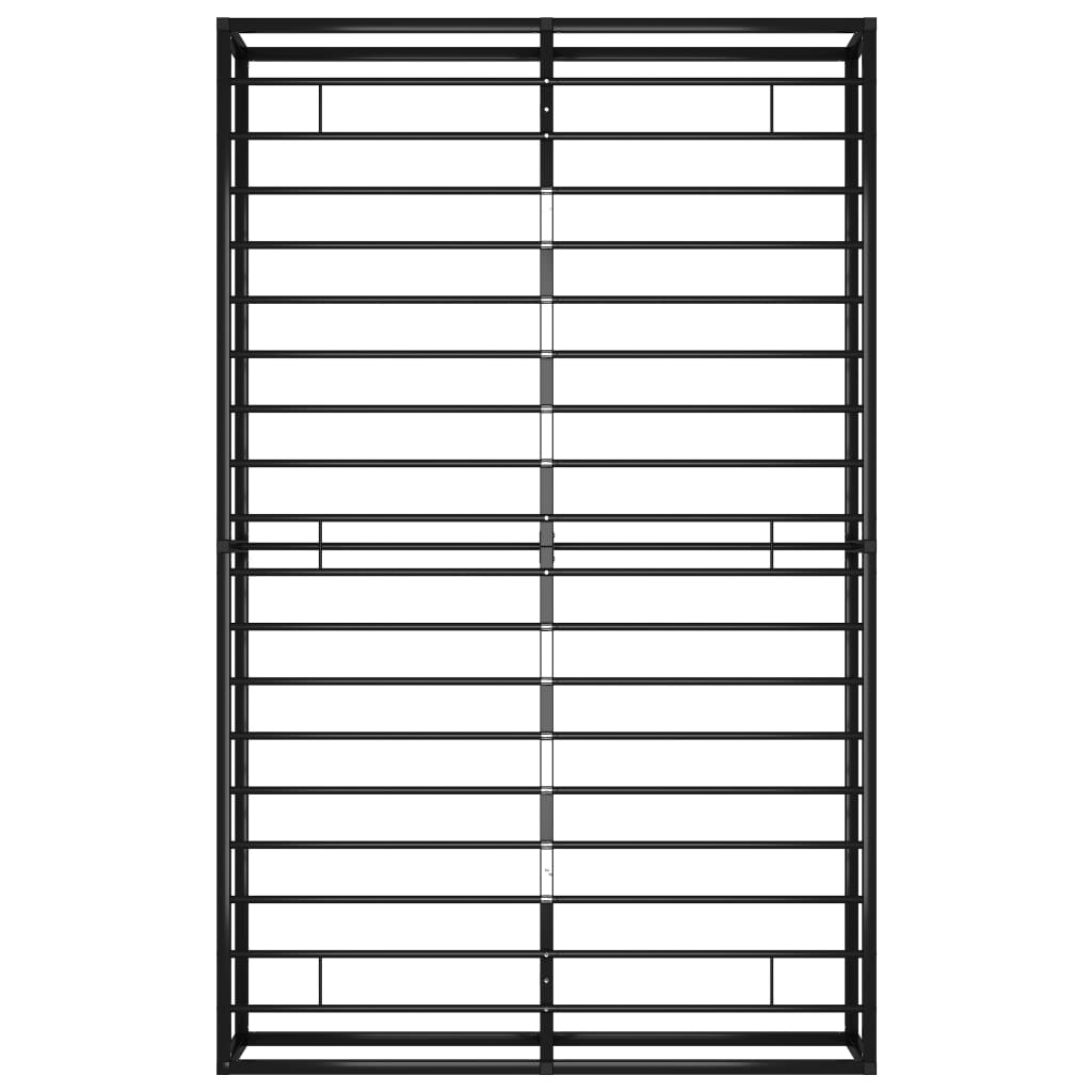 Fekete fém ágykeret 120 x 200 cm