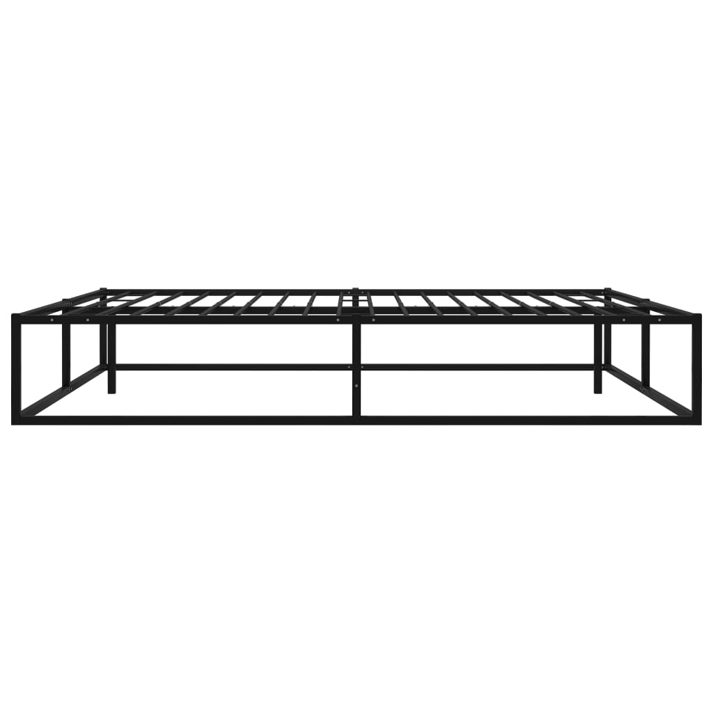 Fekete fém ágykeret 140 x 200 cm