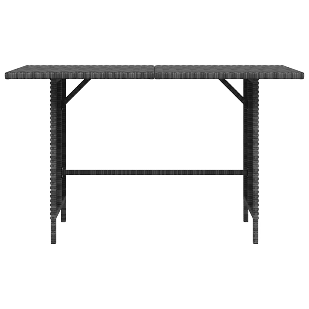 Szürke polyrattan kerti étkezőasztal 110 x 70 x 65 cm