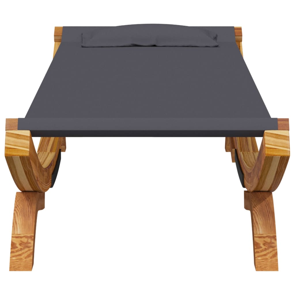 Antracitszürke tömör hajlított fa függőágy 100 x 188,5 x 44 cm