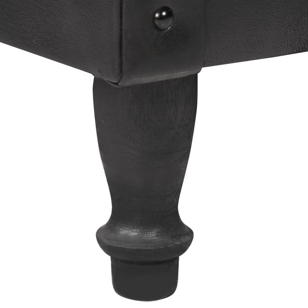 Fekete valódi bőr kagylófotel