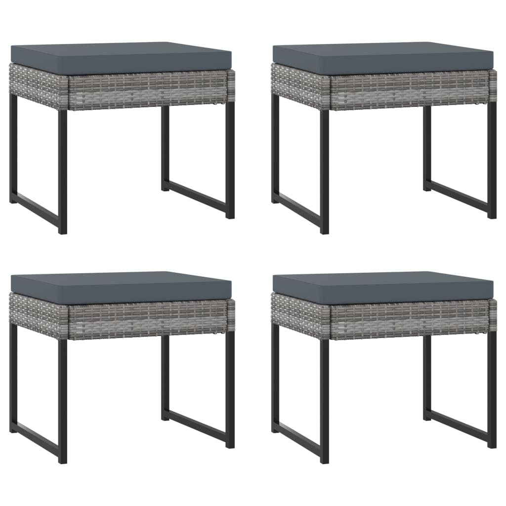 11 részes szürke polyrattan kerti étkezőszett párnákkal