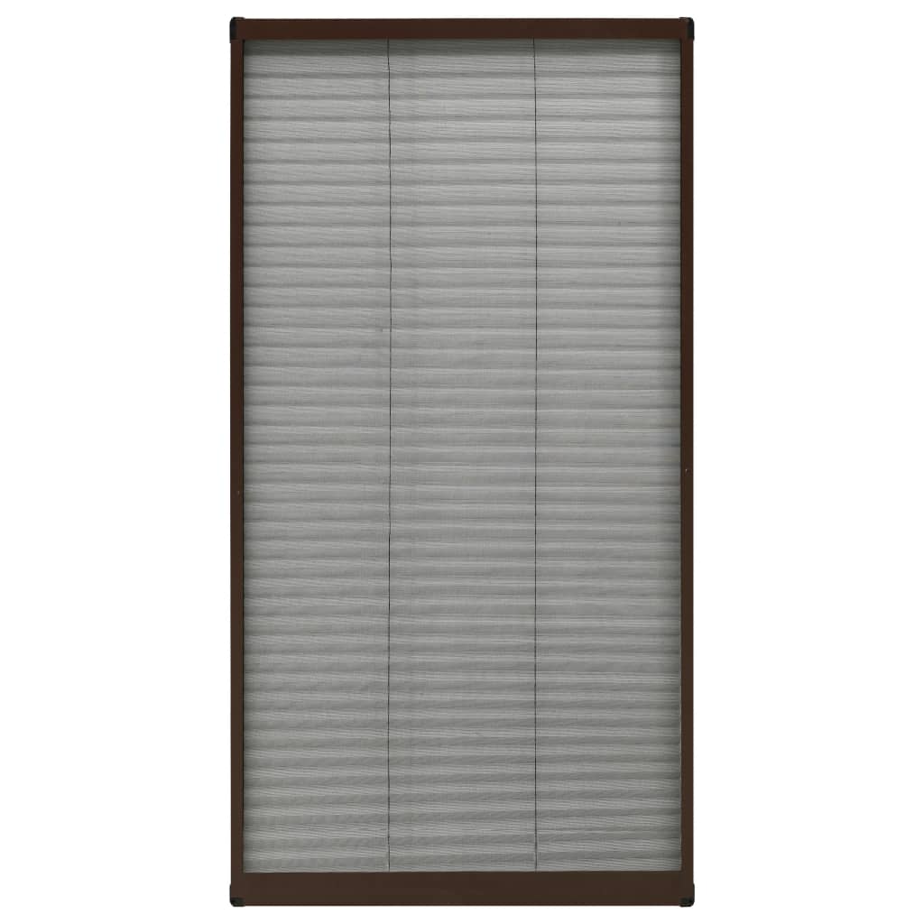 Barna alumínium pliszé ablakszúnyogháló 80 x 160 cm