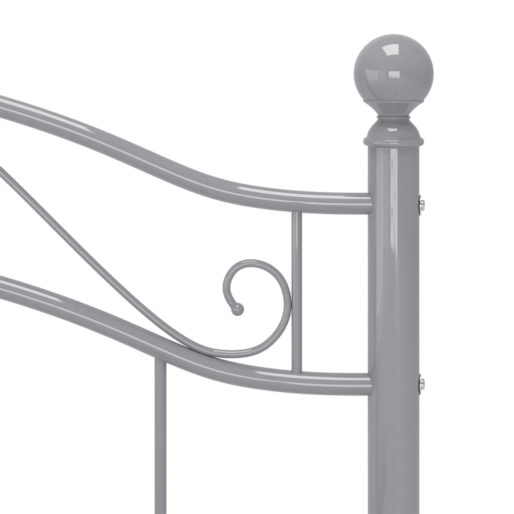 Szürke fém ágykeret 90 x 200 cm