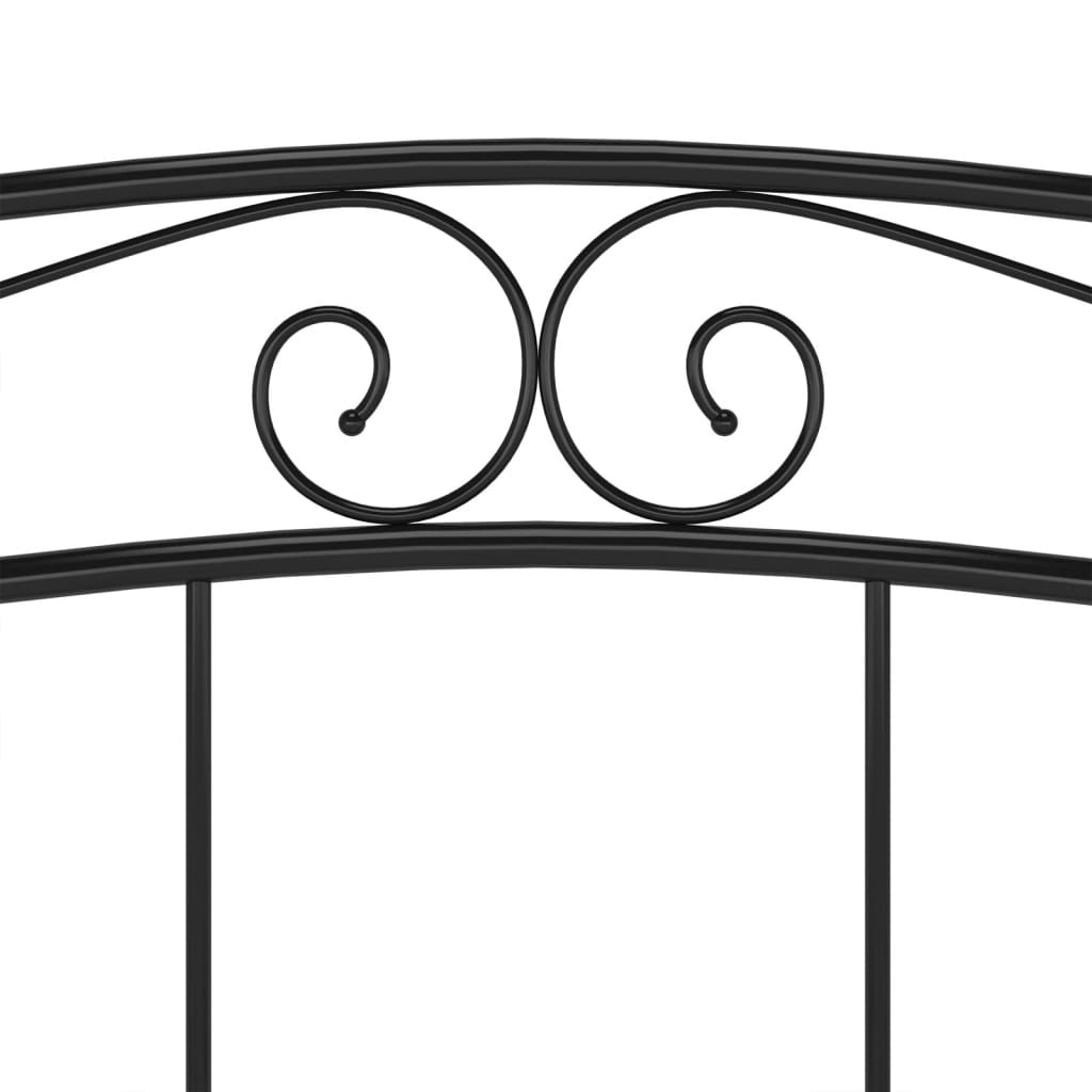 Fekete fém ágykeret 160 x 200 cm