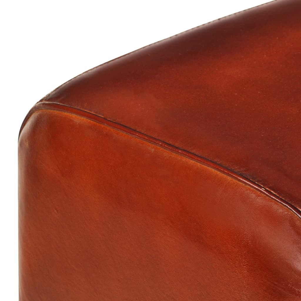 Barna valódi bőr és tömör mangófa tornapad 160 cm