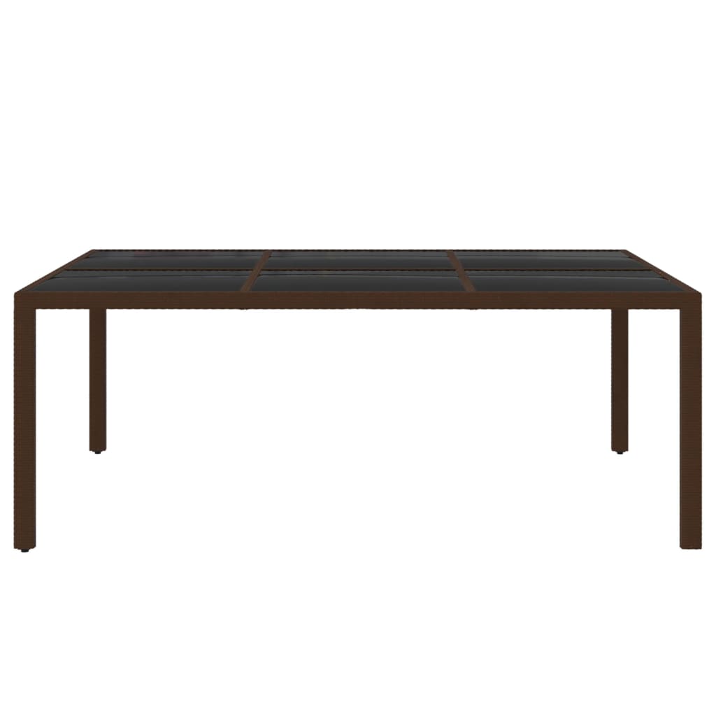 11 részes barna polyrattan kerti étkezőgarnitúra