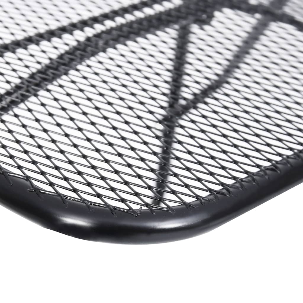 Fekete acél erkélyasztal 60 x 40 cm