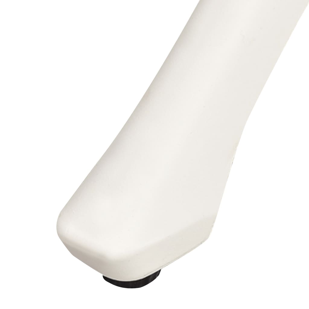 Fehér öntött alumínium kerti asztal 78 x 78 x 72 cm