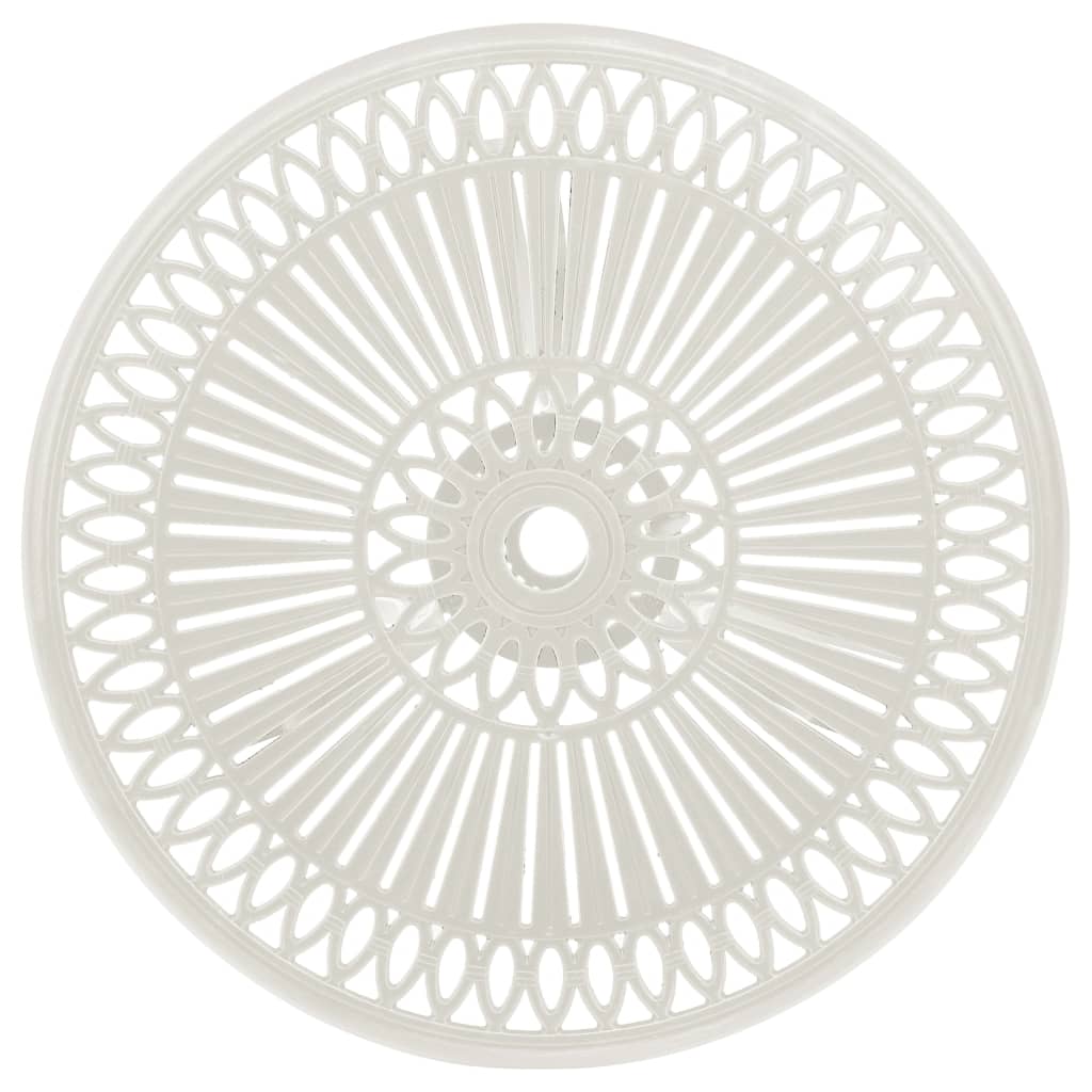 3 részes fehér öntött alumínium bisztró szett