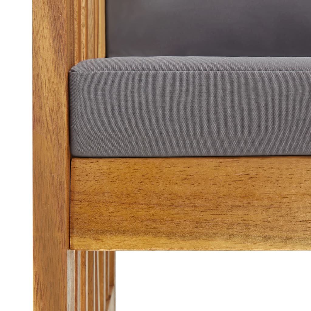 4 részes tömör akácfa kerti ülőgarnitúra párnákkal