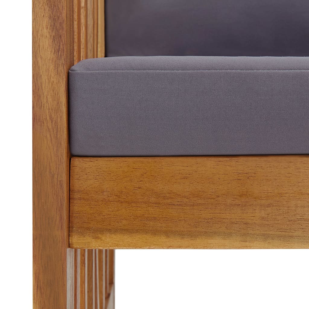 3 részes tömör akácfa kerti ülőgarnitúra párnákkal