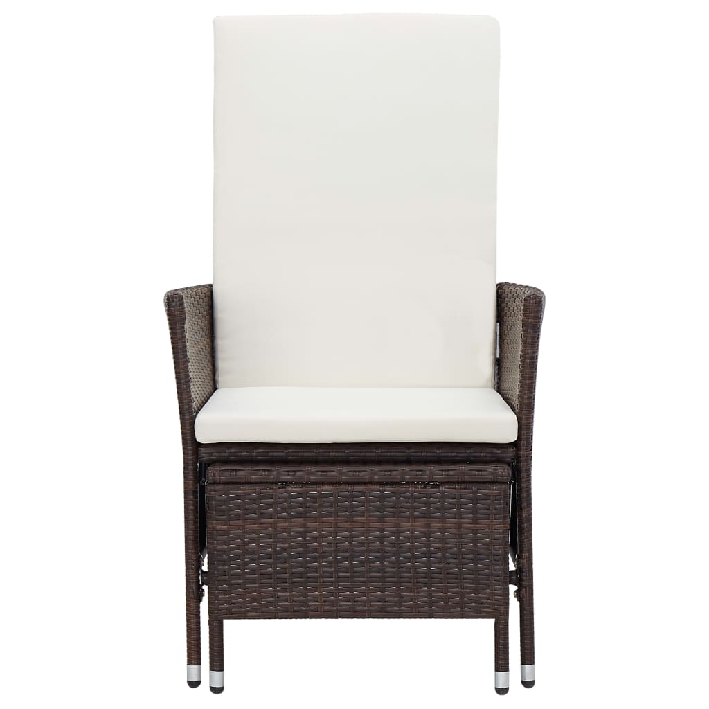 3 részes barna polyrattan kerti ülőgarnitúra párnákkal