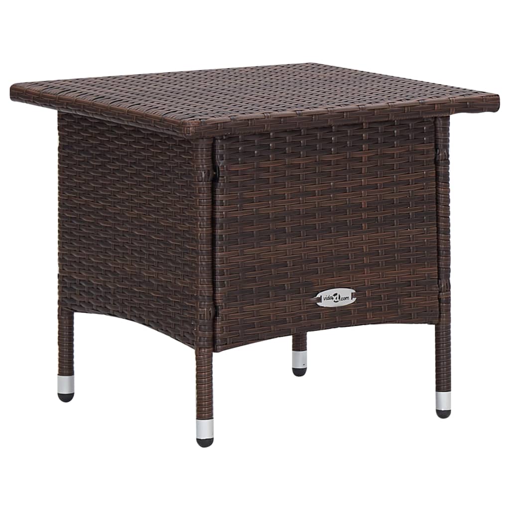 3 részes barna polyrattan kerti ülőgarnitúra párnákkal