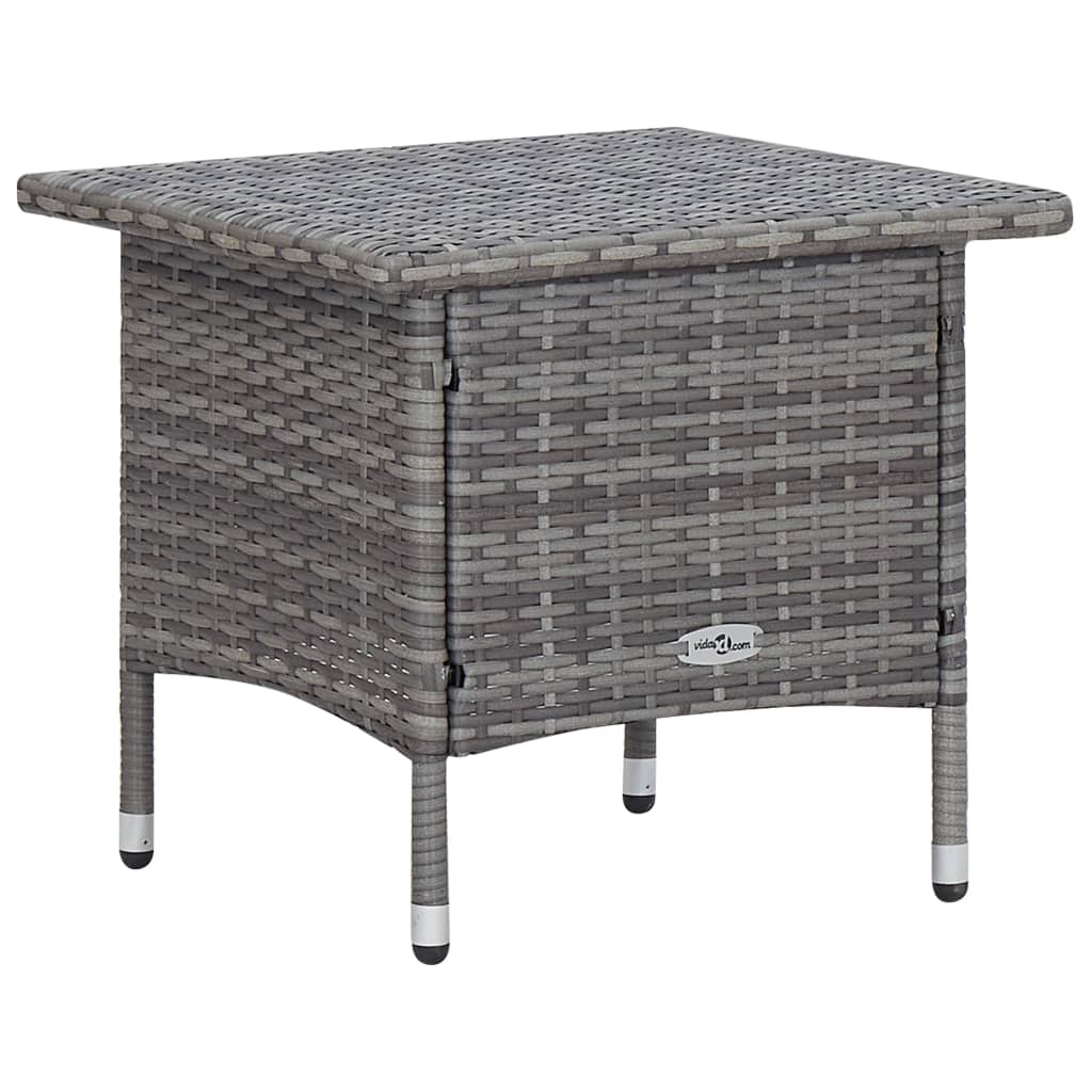 3 részes szürke polyrattan kerti ülőgarnitúra párnákkal
