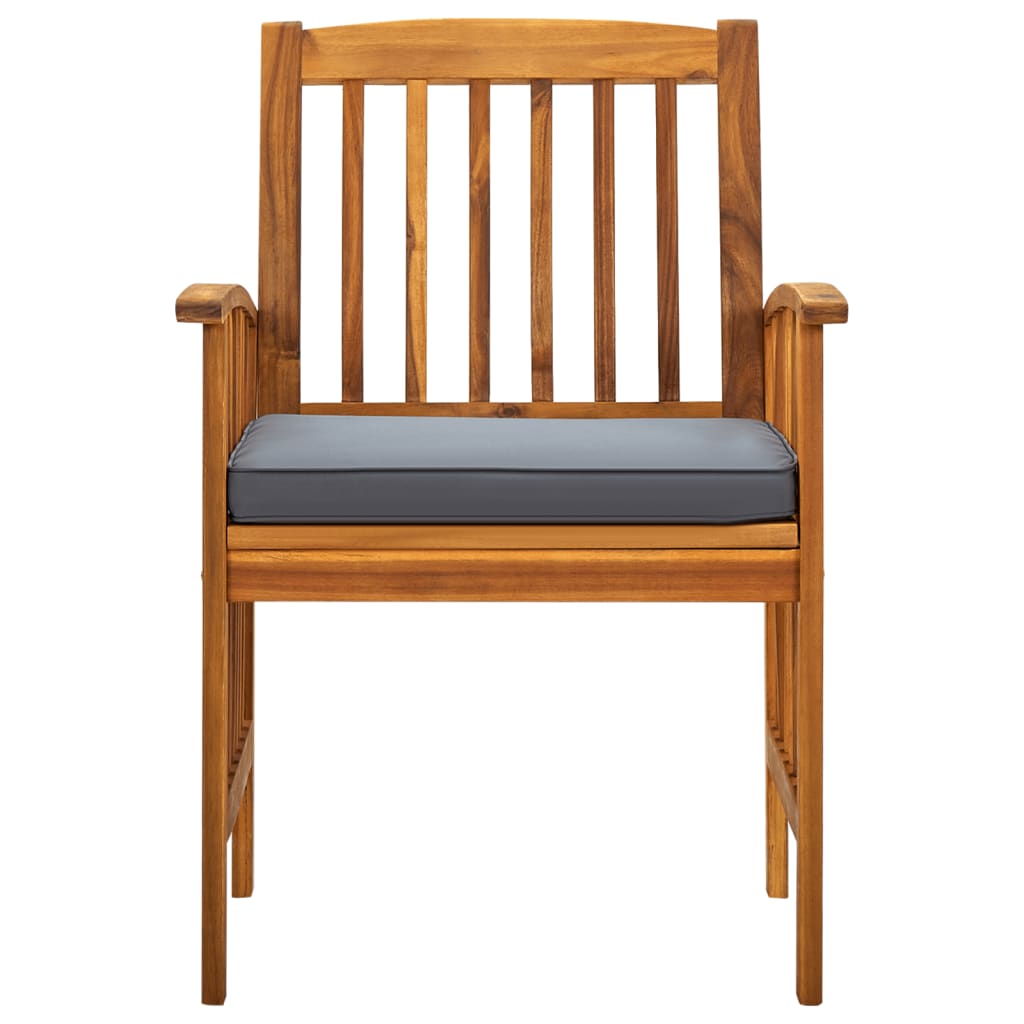 3058092 7 piece garden dining set with cushions solid acacia wood (45963+2x312131)