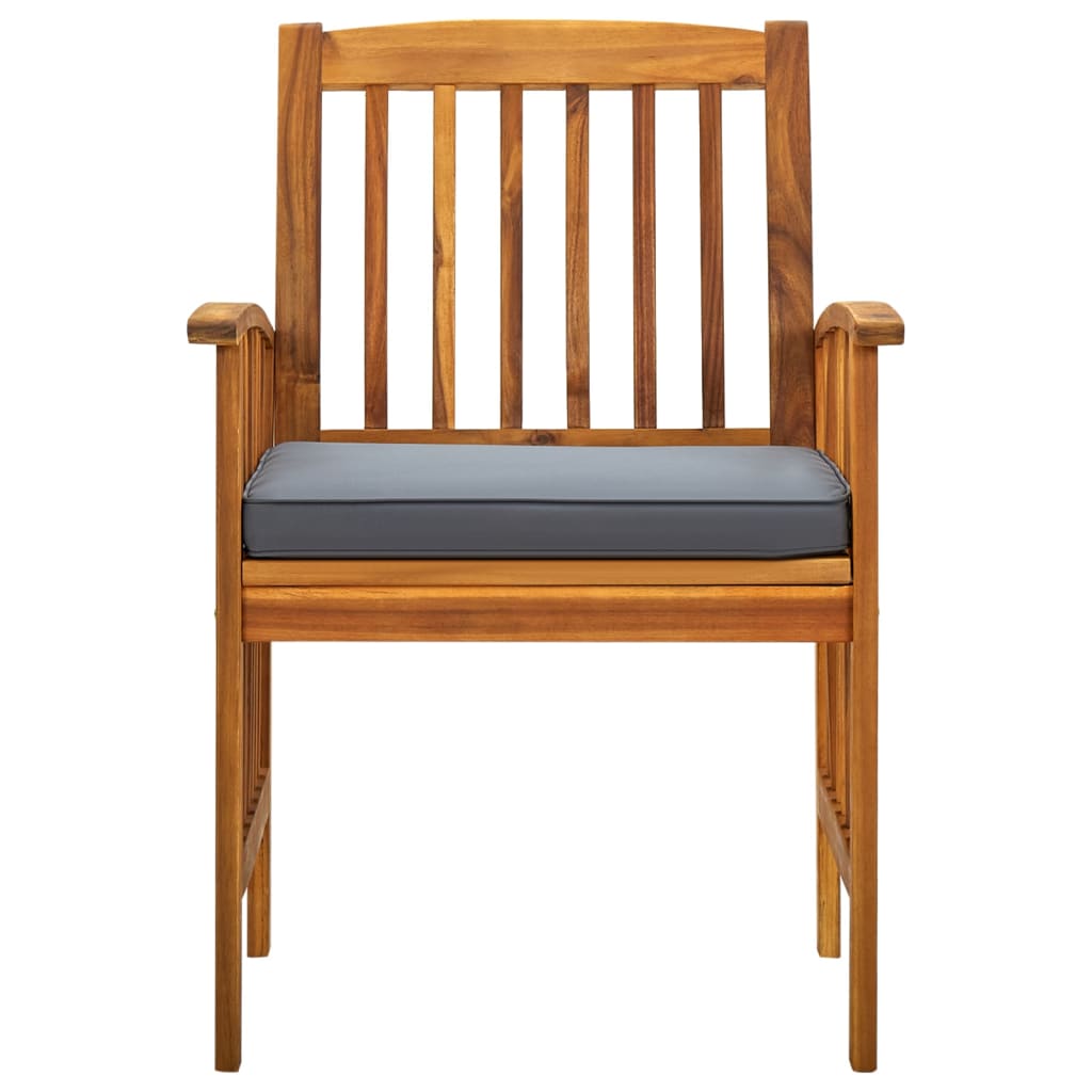 3058093 9 piece garden dining set with cushions solid acacia wood (45963+312130+2x312131)