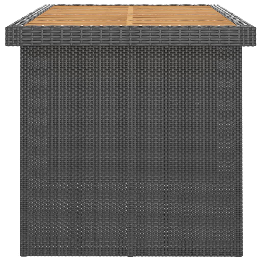 9 részes fekete polyrattan kültéri étkezőszett párnákkal