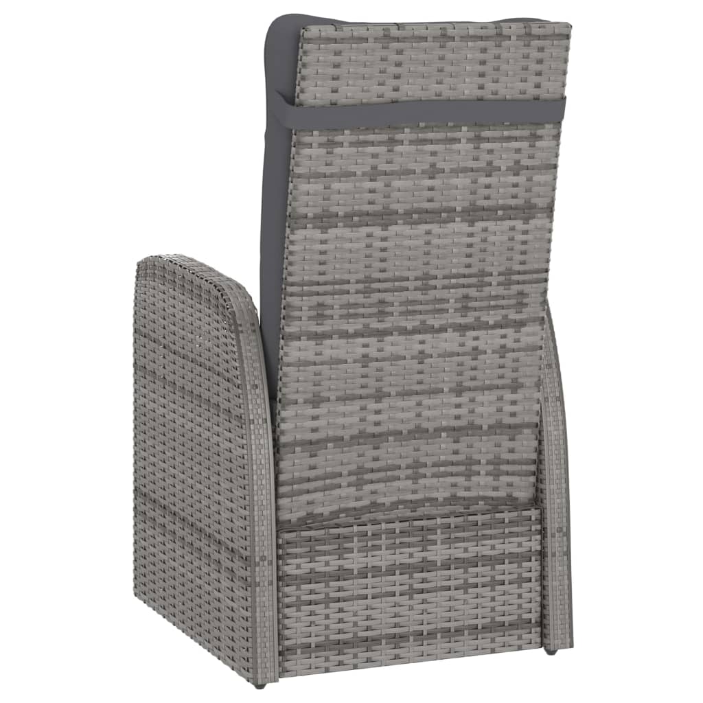 11 részes szürke polyrattan kültéri étkezőszett párnákkal