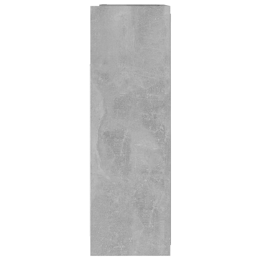 Betonszürke forgácslap tükrös fürdőszobaszekrény 62,5x20,5x64cm