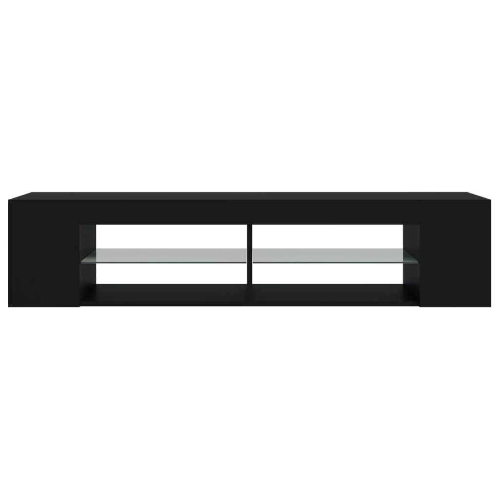 Fekete tv-szekrény led-lámpákkal 135 x 39 x 30 cm Fekete tv-szekrény led-lámpákkal 135 x 39 x 30 cm