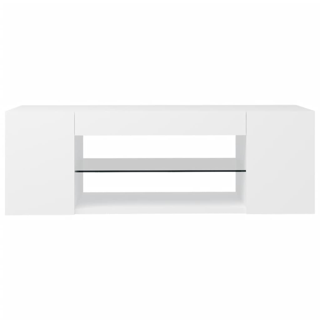 Fehér tv-szekrény led-lámpákkal 90 x 39 x 30 cm