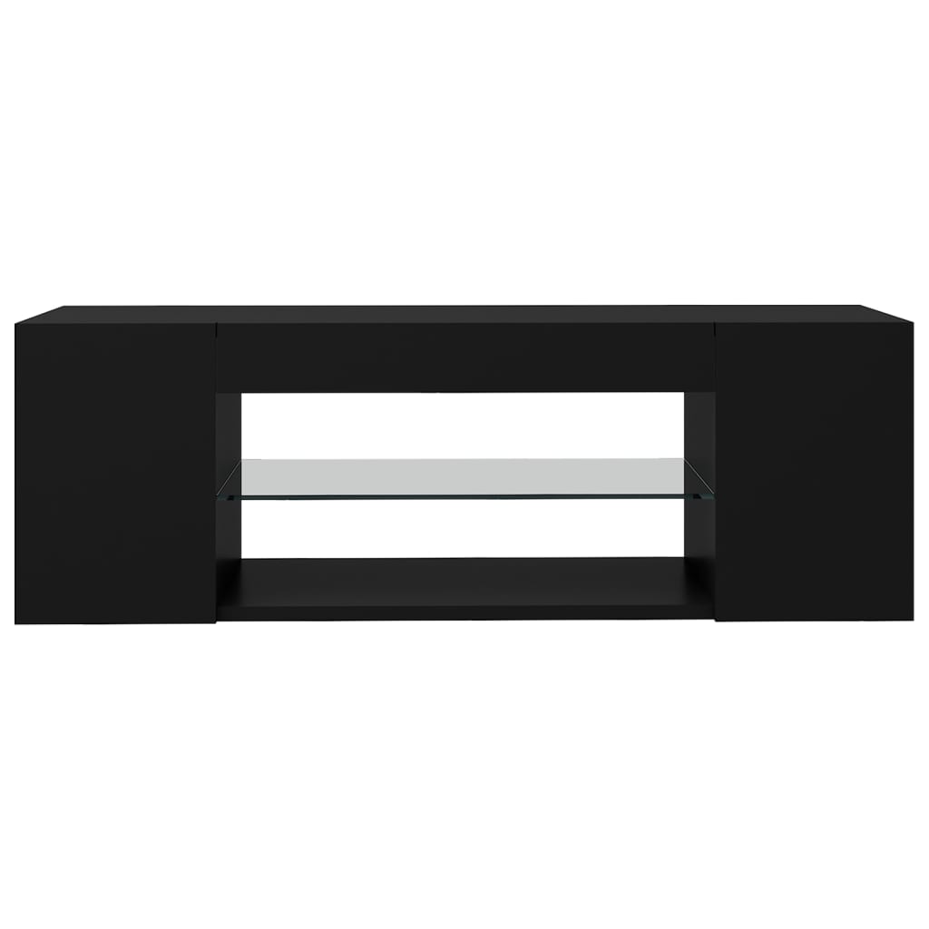 Fekete tv-szekrény led lámpákkal 90 x 39 x 30 cm Fekete tv-szekrény led lámpákkal 90 x 39 x 30 cm