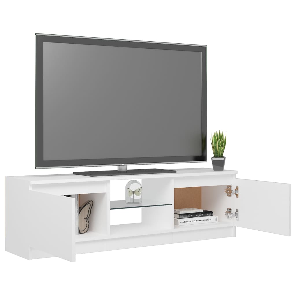 Fehér tv-szekrény led lámpákkal 120 x 30 x 35,5 cm Fehér tv-szekrény led lámpákkal 120 x 30 x 35,5 cm