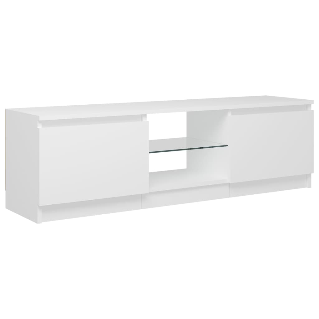Fehér tv-szekrény led lámpákkal 120 x 30 x 35,5 cm Fehér tv-szekrény led lámpákkal 120 x 30 x 35,5 cm