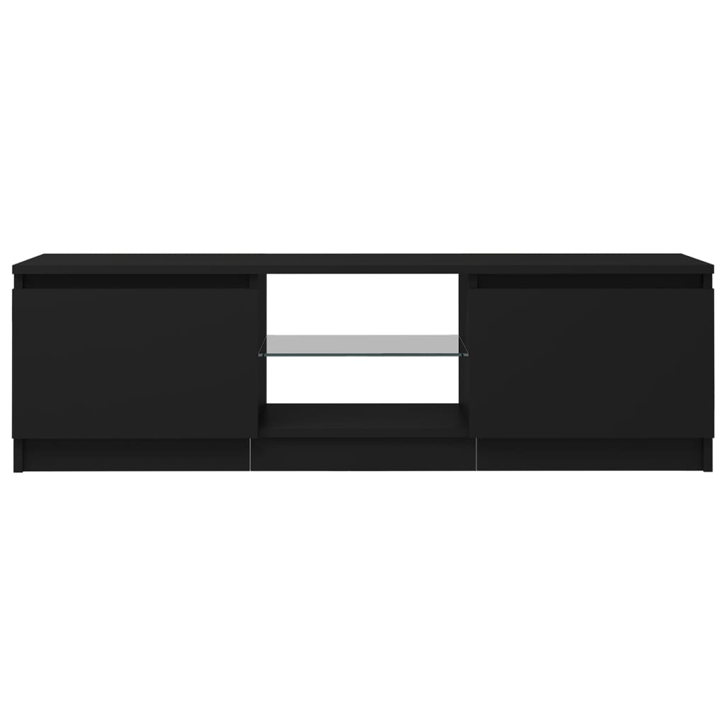 Fekete tv-szekrény led lámpákkal 120 x 30 x 35,5 cm Fekete tv-szekrény led lámpákkal 120 x 30 x 35,5 cm