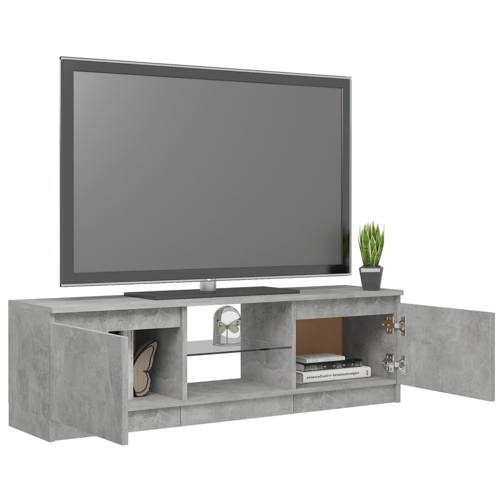 Szürke tv-szekrény led-világítással 120 x 30 x 35,5 cm Szürke tv-szekrény led-világítással 120 x 30 x 35,5 cm