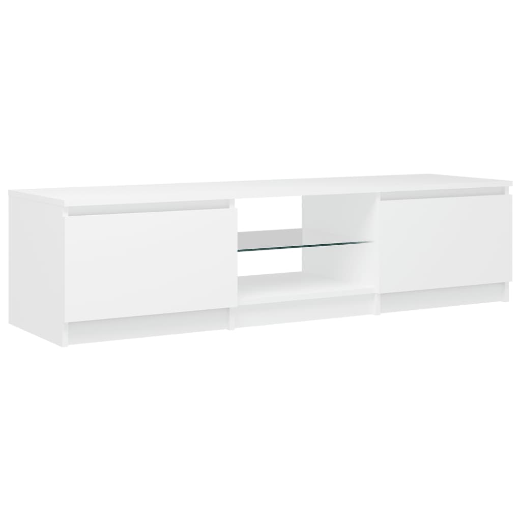 Fehér tv-szekrény led-világítással 140 x 40 x 35,5 cm Fehér tv-szekrény led-világítással 140 x 40 x 35,5 cm