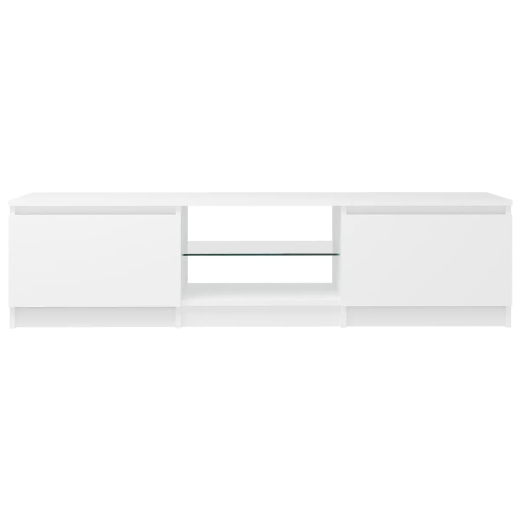 Fehér tv-szekrény led-világítással 140 x 40 x 35,5 cm Fehér tv-szekrény led-világítással 140 x 40 x 35,5 cm