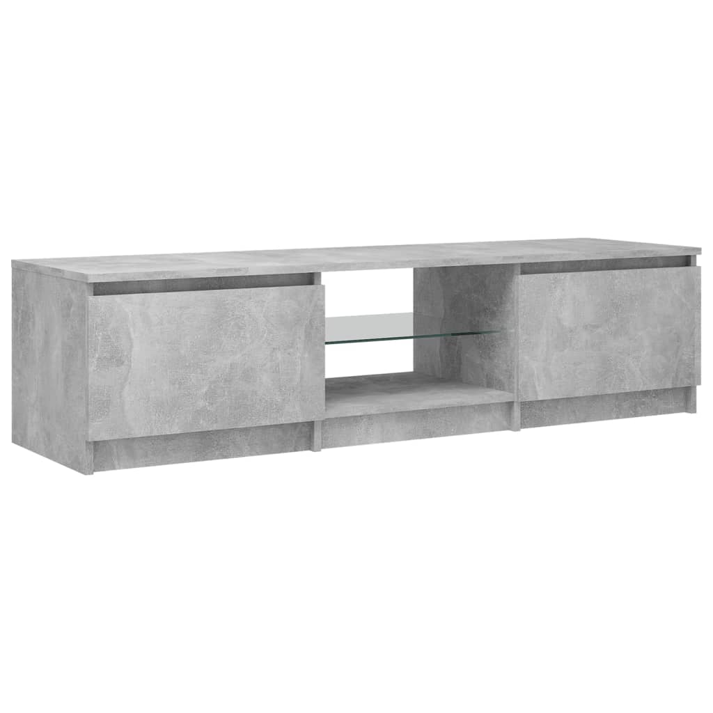 Betonszürke tv-szekrény led-lámpákkal 140 x 40 x 35,5 cm Betonszürke tv-szekrény led-lámpákkal 140 x 40 x 35,5 cm